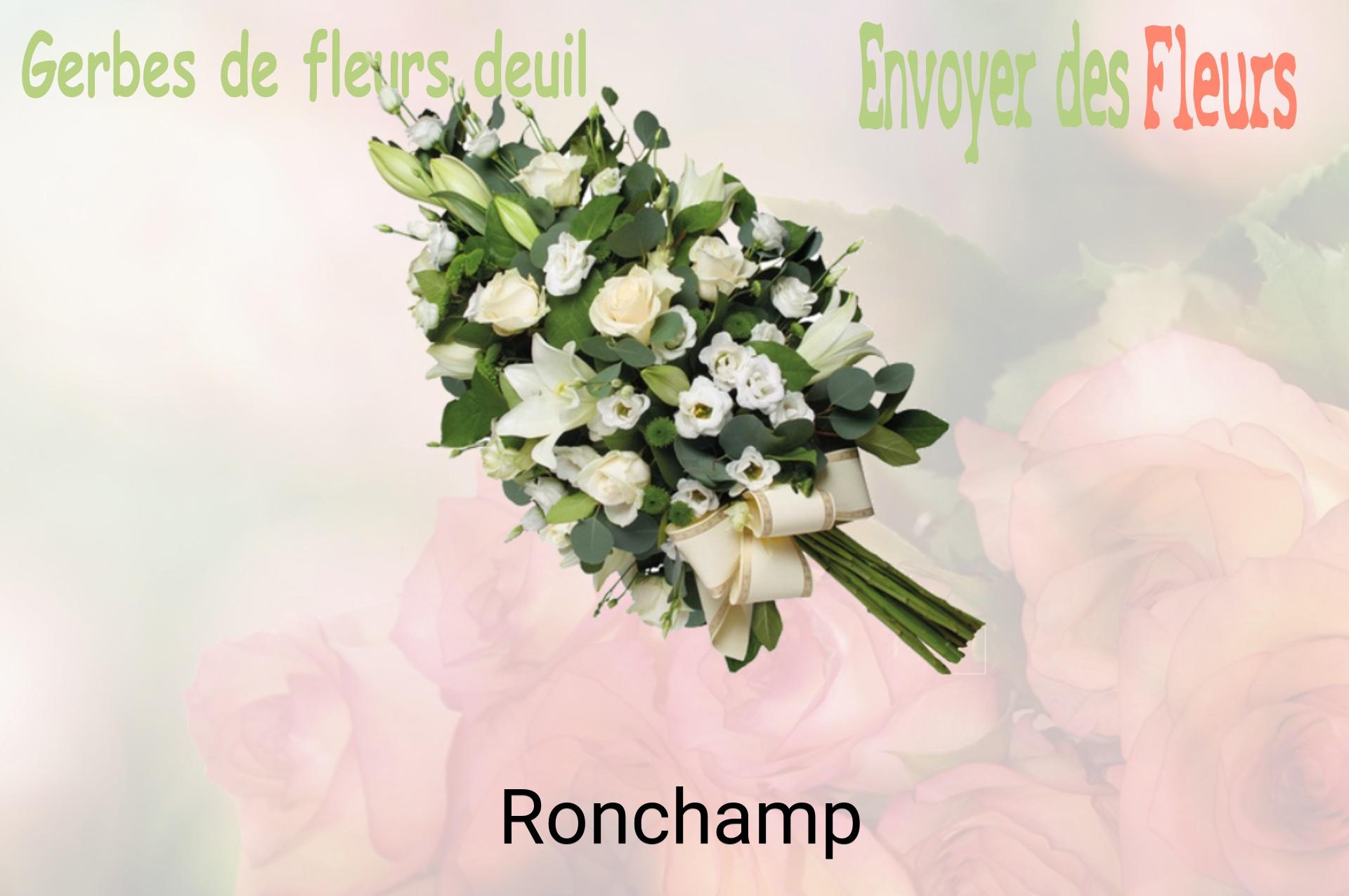 Gerbe de fleurs de deuil livrée à Ronchamp